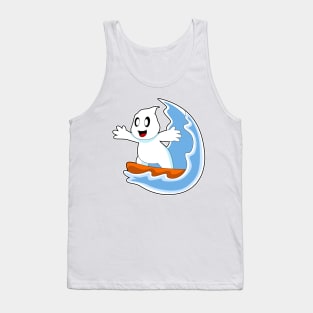 Ghost Halloween Surfer Tank Top